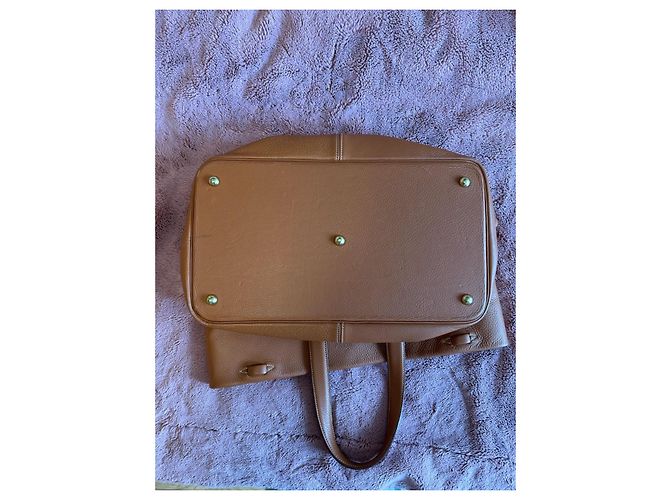 Borsa Tote Hermès Cabag Elan in pelle marrone - vista 8