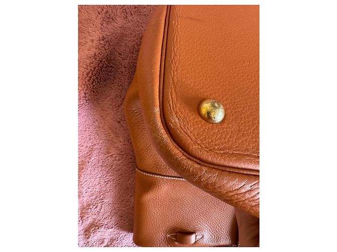 Borsa Tote Hermès Cabag Elan in pelle marrone - vista 9