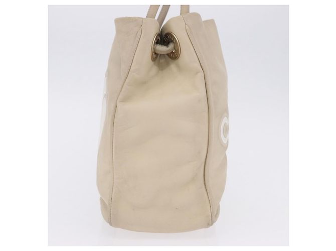 Chanel Camellia Lambskin Medium Beige - vista 3