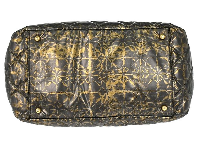 Chanel Accordion Flap Quilted Printed Nylon Medium Nero - vista 7