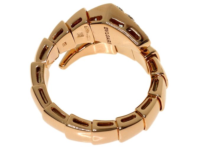 Bulgari Anello Bvlgari Serpenti M Diamanti in oro rosa 18K - vista 4