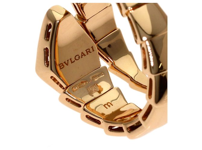 Bulgari Anello Bvlgari Serpenti M Diamanti in oro rosa 18K - vista 5