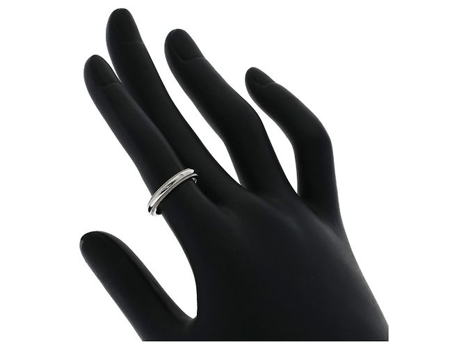Autre Marque Anello fede Tiffany & Co. Milgrain in platino con diamanti - vista 6