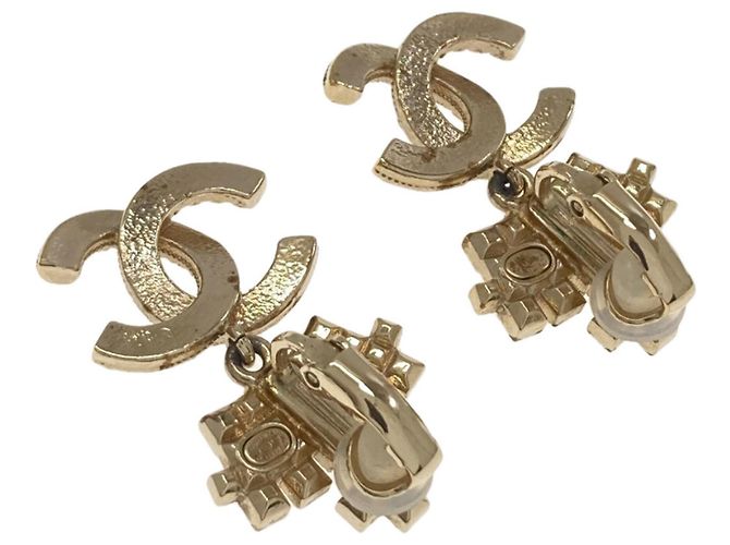 Pendientes de clip Chanel Coco Mark Dorado - vista 2