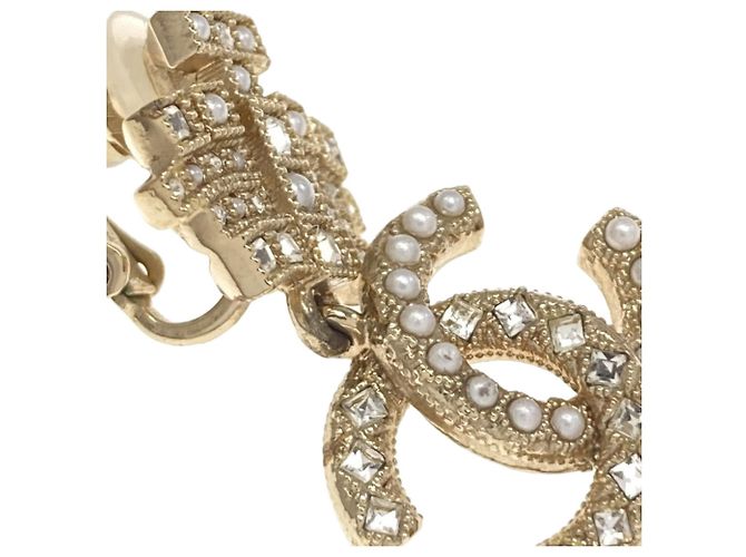 Pendientes de clip Chanel Coco Mark Dorado - vista 4