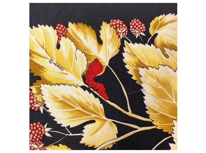 Hermès Hermes Carre 90 Seidentuch Baum-Motiv Schwarz - Ansicht 5