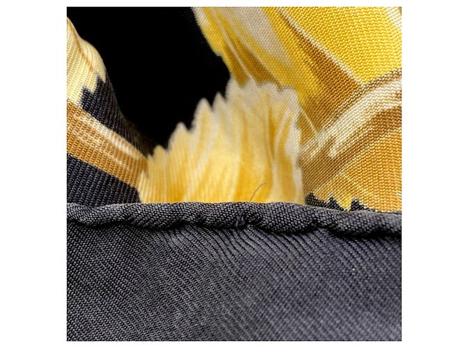 Hermès Hermes Carre 90 Seidentuch Baum-Motiv Schwarz - Ansicht 7