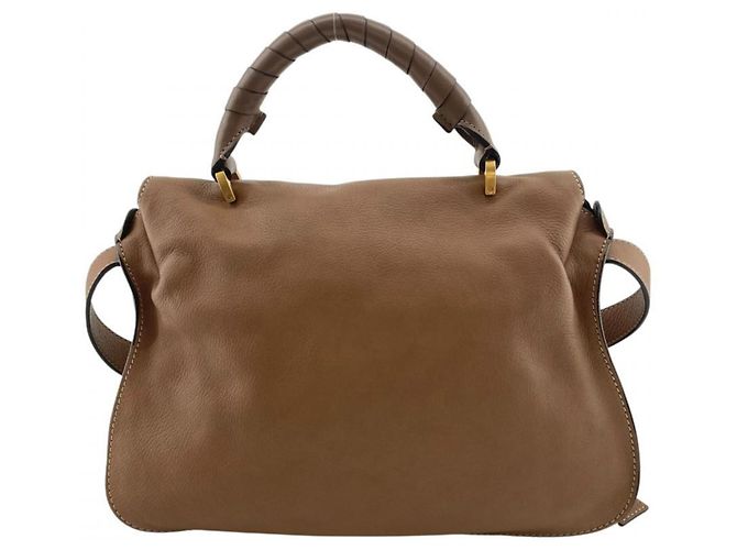 Bolso de hombro Chloé Marcie Medium Castaño Blanco - vista 2