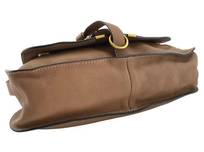 Bolso de hombro Chloé Marcie Medium Castaño Blanco - vista 3