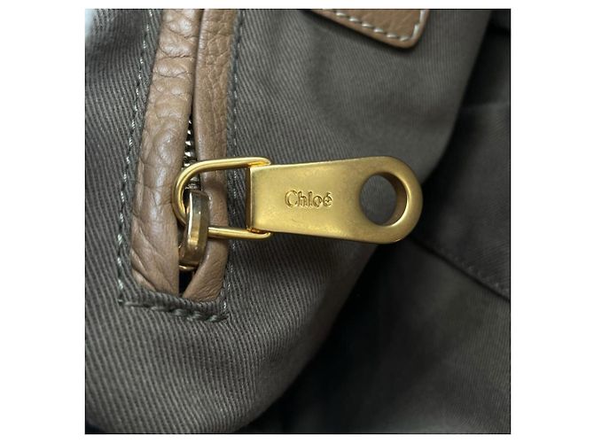 Bolso de hombro Chloé Marcie Medium Castaño Blanco - vista 7