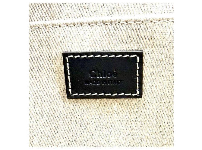 Chloé Woody Shopper Bag Medium für Damen Schwarz Beige - Ansicht 5