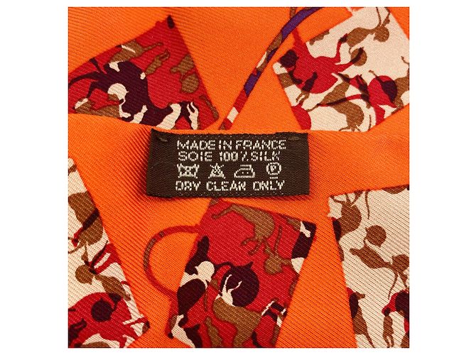 Lenço de seda Hermès Twilly em Orange Laranja - vista 5