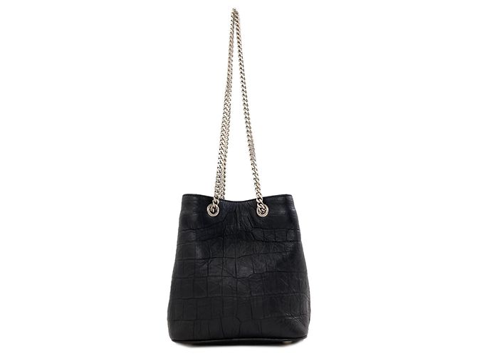 Autre Marque Bolsa de Ombro Saint Laurent Emmanuel Preto - vista 2