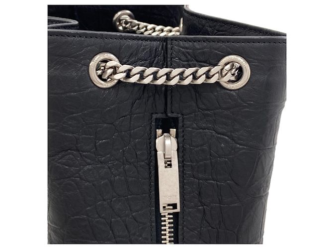 Autre Marque Bolsa de Ombro Saint Laurent Emmanuel Preto - vista 9