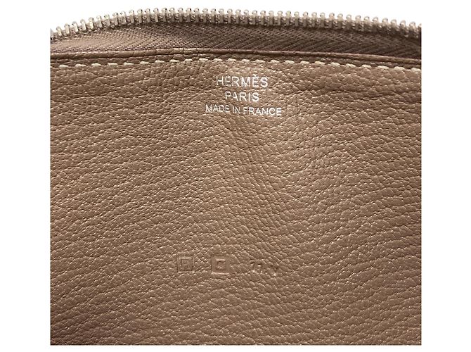 Hermès Portafoglio lungo Hermes Azap Classic in Etoupe Gray Taupe - vista 6