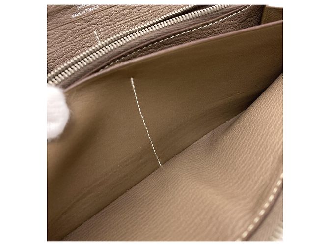 Hermès Portafoglio lungo Hermes Azap Classic in Etoupe Gray Taupe - vista 7