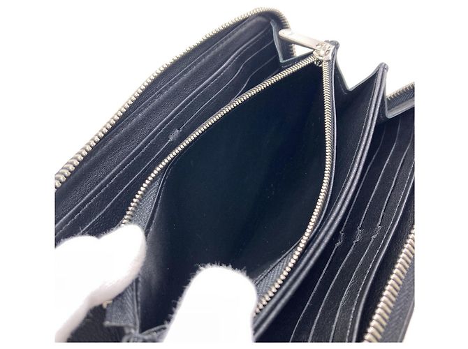 Cartera larga Louis Vuitton en piel Mahina Noir Negro - vista 5