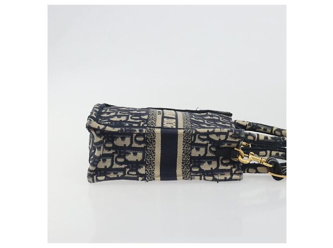 Christian Dior Book Tote Phone Oblique Canvas Mini Blu navy - vista 3