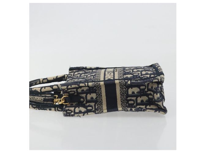 Christian Dior Book Tote Phone Oblique Canvas Mini Blu navy - vista 4