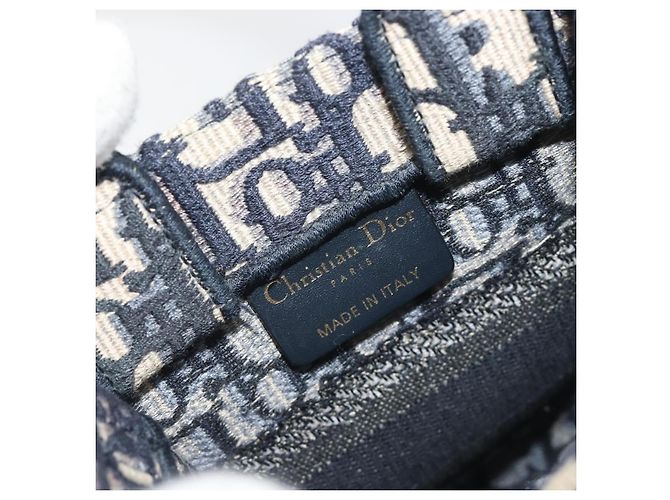 Christian Dior Book Tote Phone Oblique Canvas Mini Blu navy - vista 6