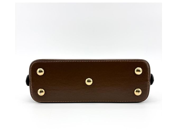 Gucci Horsebit 1955 GG Canvas with Leather Small Marrone - vista 6