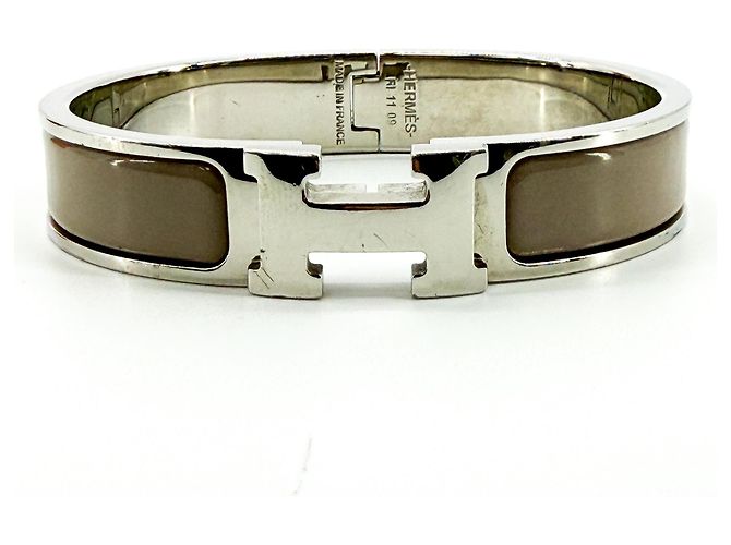 Hermès Hermes Clic H Enamel PM (small) Castaño - vista 4