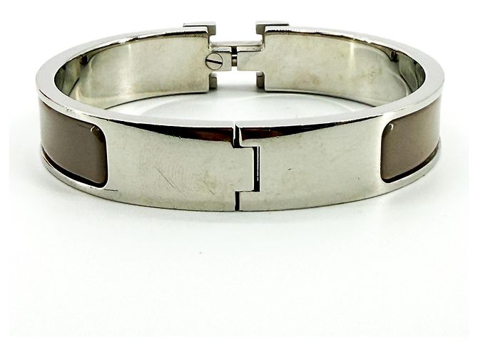 Hermès Hermes Clic H Enamel PM (small) Castaño - vista 7