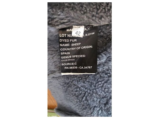 Casaco Prada em pele de carneiro e pele de vison com ornamentos Cinza Metálico - vista 6
