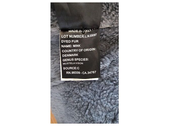 Casaco Prada em pele de carneiro e pele de vison com ornamentos Cinza Metálico - vista 7