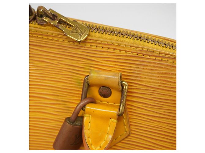 Borsa Louis Vuitton Alma Epi M52149 Jaune Giallo - vista 10