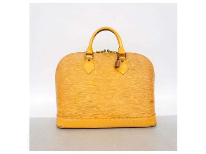 Borsa Louis Vuitton Alma Epi M52149 Jaune Giallo - vista 12