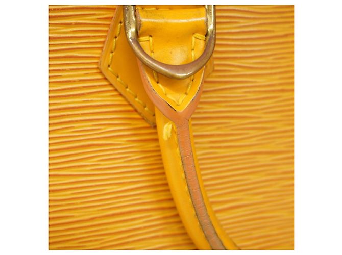 Borsa Louis Vuitton Alma Epi M52149 Jaune Giallo - vista 8