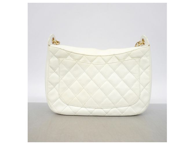 Borsa a tracolla Chanel Matelassé con catena Bianco - vista 10