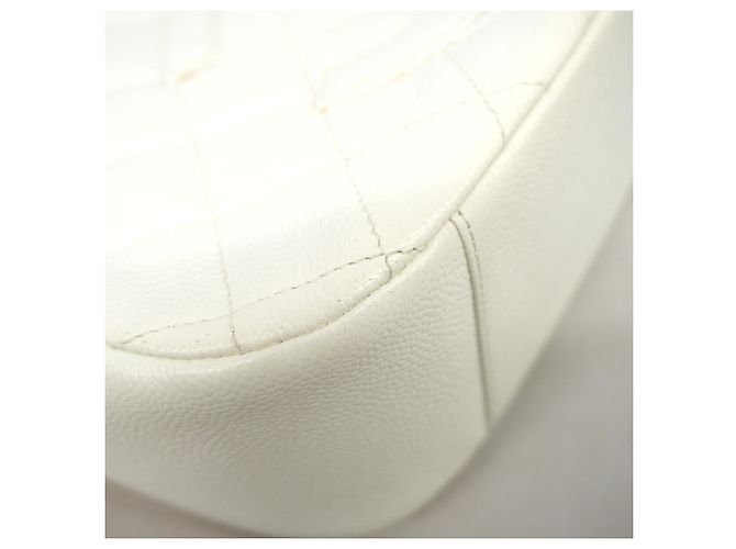 Borsa a tracolla Chanel Matelassé con catena Bianco - vista 6