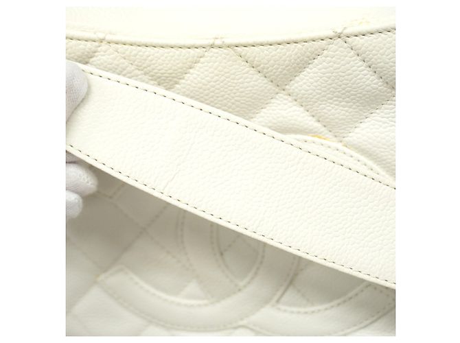 Borsa a tracolla Chanel Matelassé con catena Bianco - vista 9
