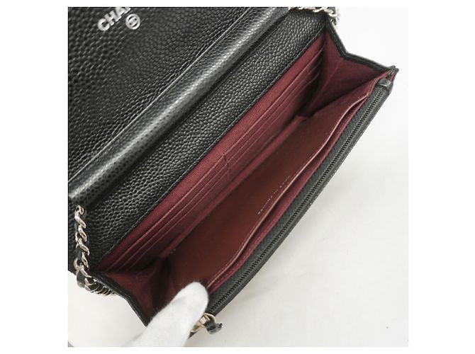 Portafoglio a spalla con catena Chanel Matelassé in Black Nero - vista 3