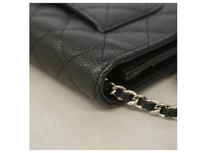 Portafoglio a spalla con catena Chanel Matelassé in Black Nero - vista 7