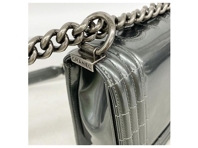 Borsa a tracolla Chanel Boy Chain Marrone - vista 8