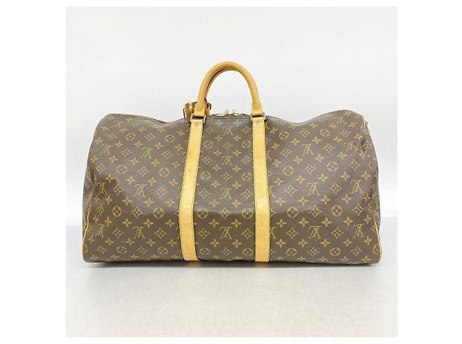 Louis Vuitton Boston Monogram Keepall Bandoulière 55 Braun - Ansicht 15