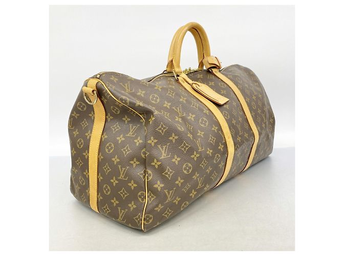 Louis Vuitton Boston Monogram Keepall Bandoulière 55 Braun - Ansicht 2