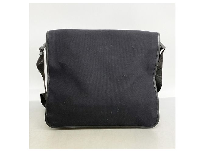 Borsa a tracolla Gucci in tela nera Nero - vista 8