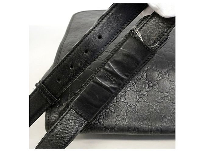 Borsa a tracolla in pelle nera da uomo Gucci Nero - vista 10