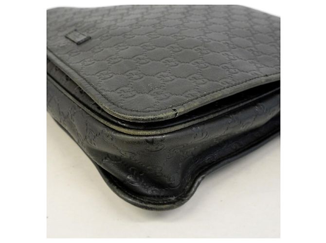 Borsa a tracolla in pelle nera da uomo Gucci Nero - vista 6