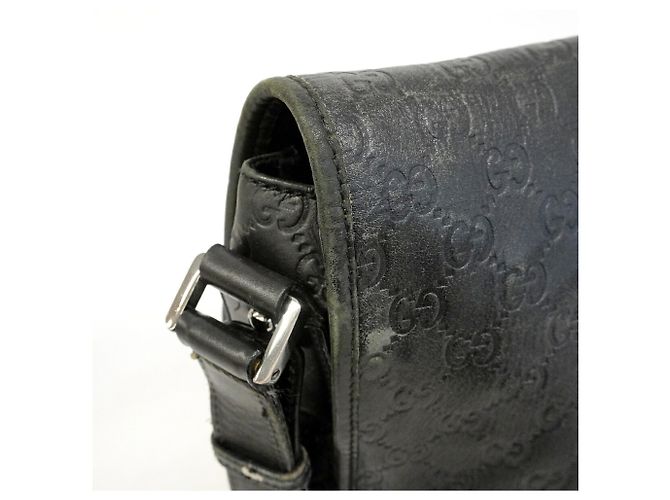 Borsa a tracolla in pelle nera da uomo Gucci Nero - vista 7