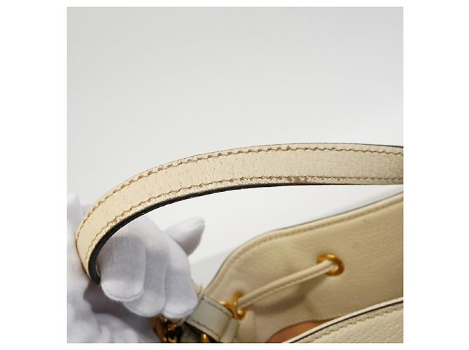 Bolsa de mão em couro Gucci Ophidia Branco - vista 10