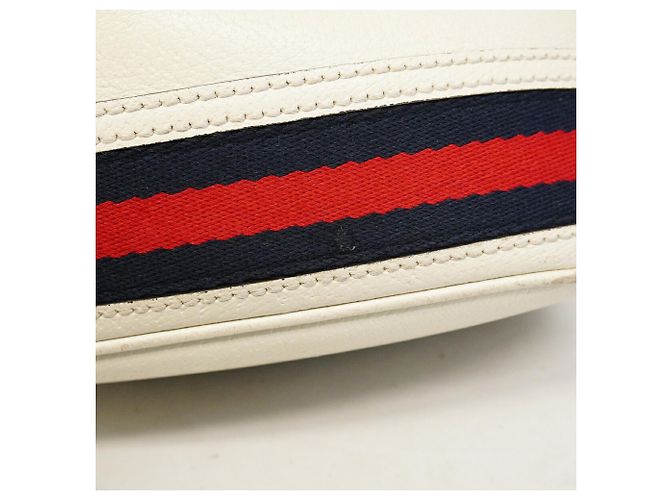 Bolsa de mão em couro Gucci Ophidia Branco - vista 11