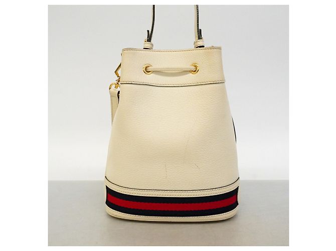 Bolsa de mão em couro Gucci Ophidia Branco - vista 12