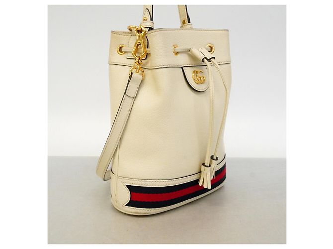 Bolsa de mão em couro Gucci Ophidia Branco - vista 2