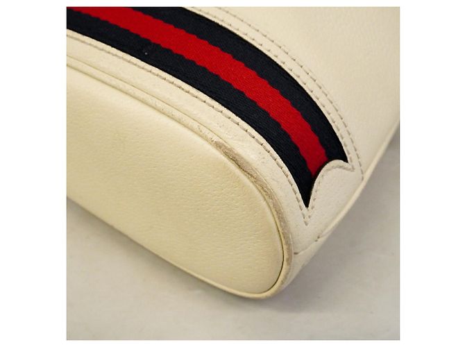 Bolsa de mão em couro Gucci Ophidia Branco - vista 6