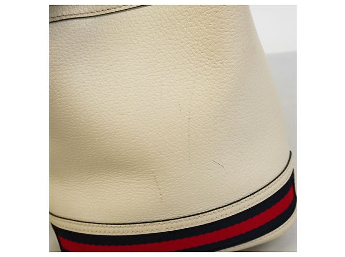 Bolsa de mão em couro Gucci Ophidia Branco - vista 7